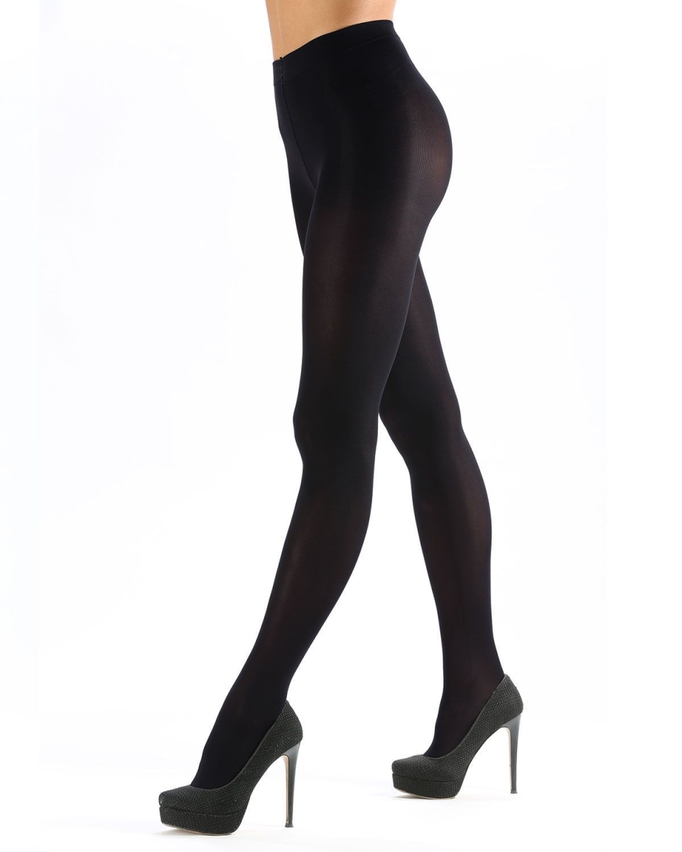 MATISSE80CT-01006-1-S  Womens Opaque Microfiber Tights, Carbon - Small