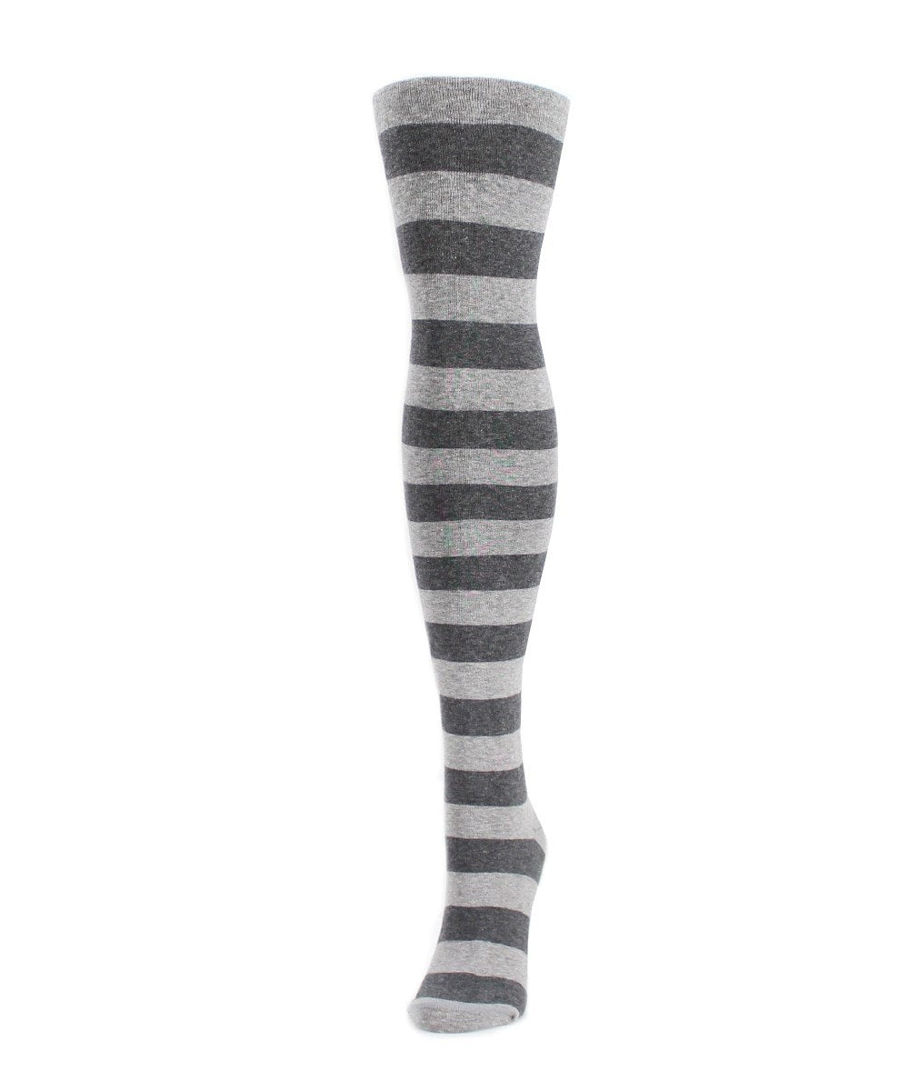 Grand Stripe Sweater Tights for Womens, Medium Gray Heather - Small-Medium