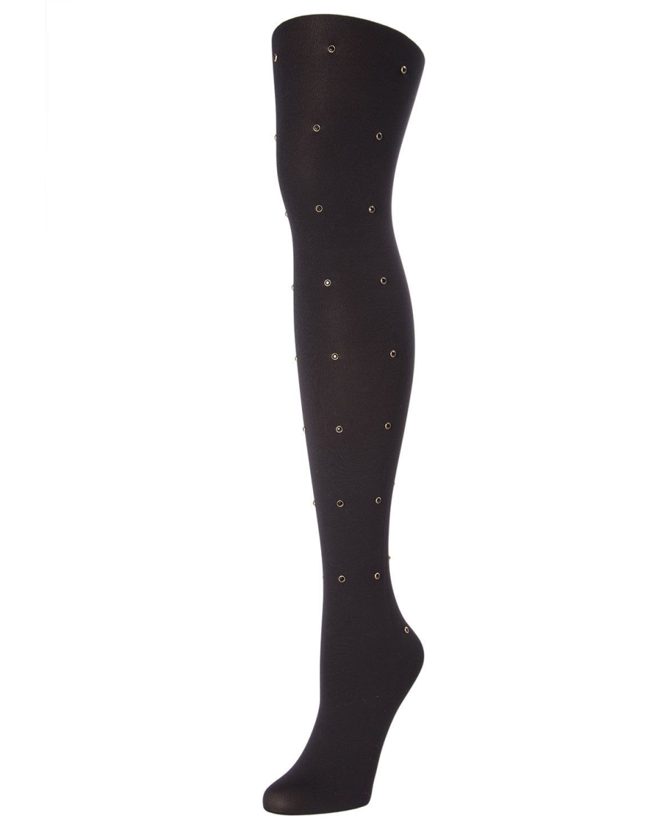 MF5-201-00001-S-M Diamond Glam Tights for Womens, Black - Small-Medium