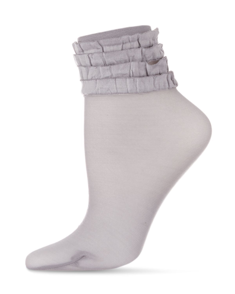 MS1-604-96050-OS Ruffelina Thunder Womens Ankle Socks, Thunder - One Size
