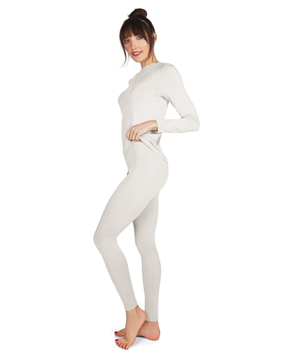CTL06641-75002-XS Miyabi Long Sleeve Top for Womens, Ivory - Extra Small