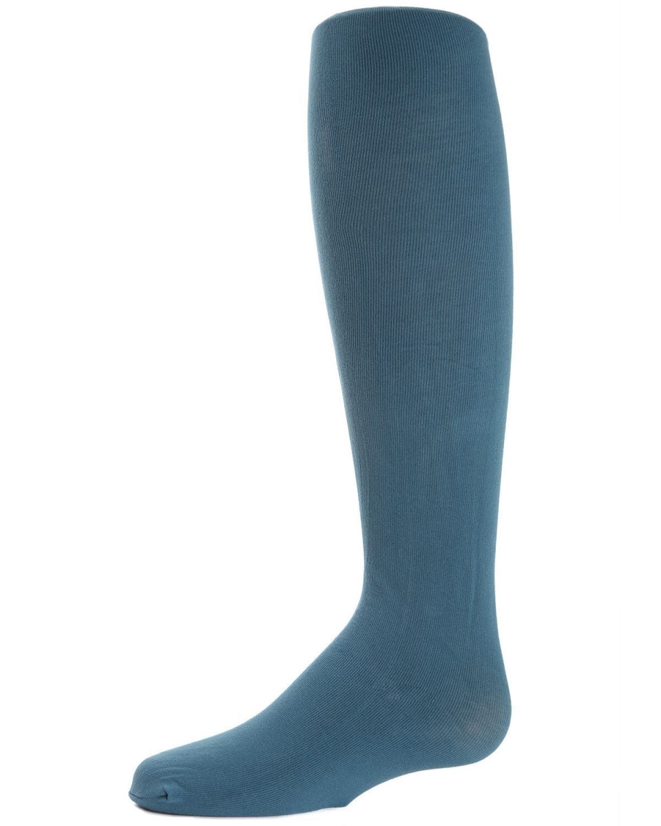 Pima Cotton Girls Tights - Teal - Size 14-16