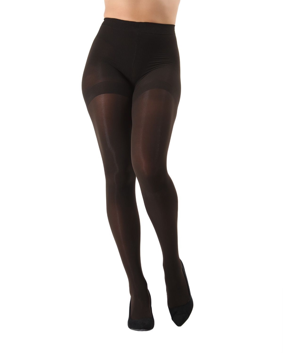 Perfectly Opaque Shaper Tights for Womens - Dark Chocolate - Medium-Large