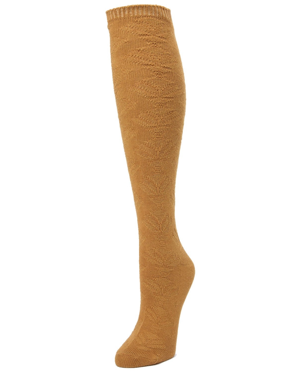 MF7-786-26010-OS Candid Subtle Knee High Socks for Womens, Chai Tea - One Size