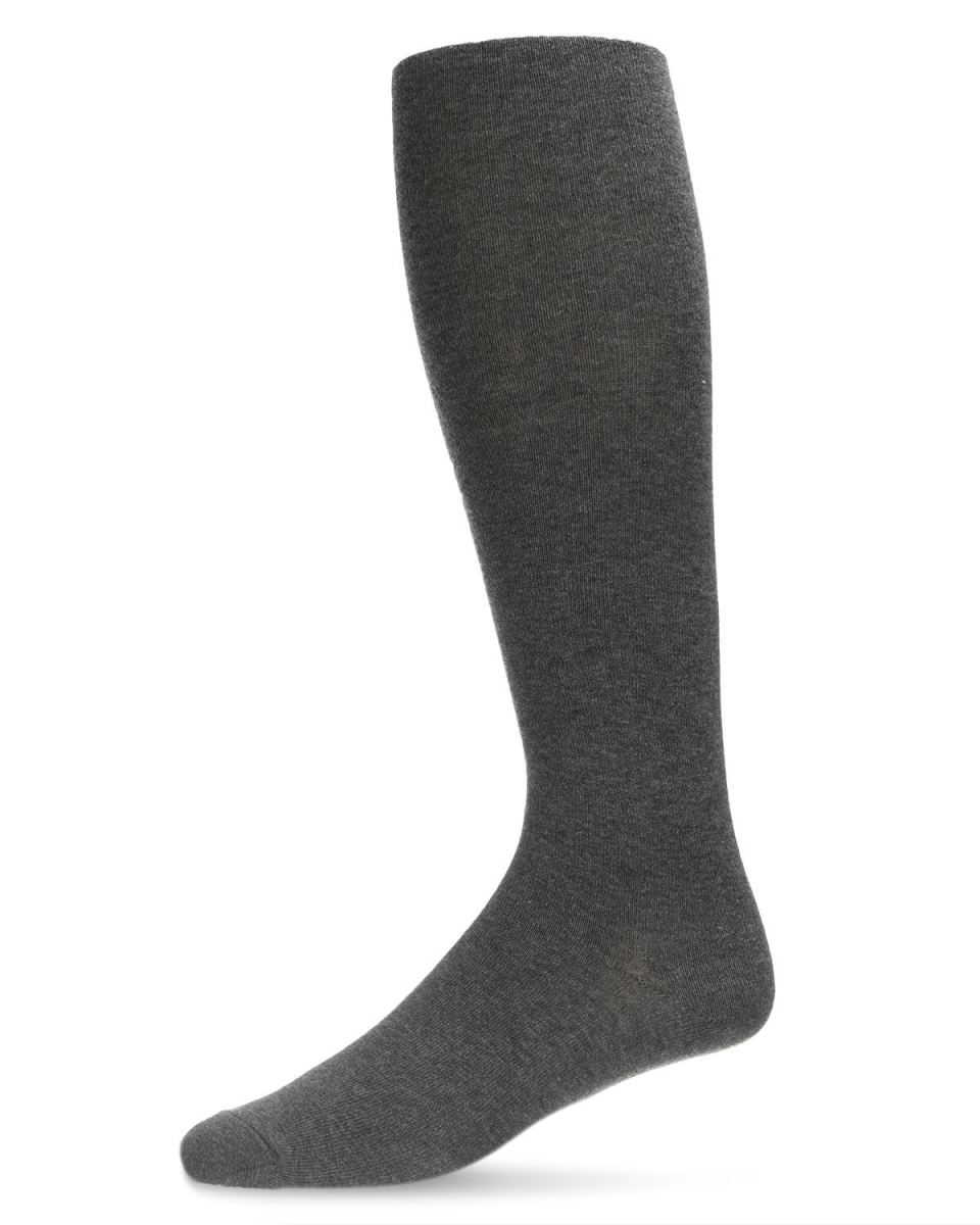 SP-3400-03008-14 Solid Cotton Girls Tights, Medium Gray - Size 14