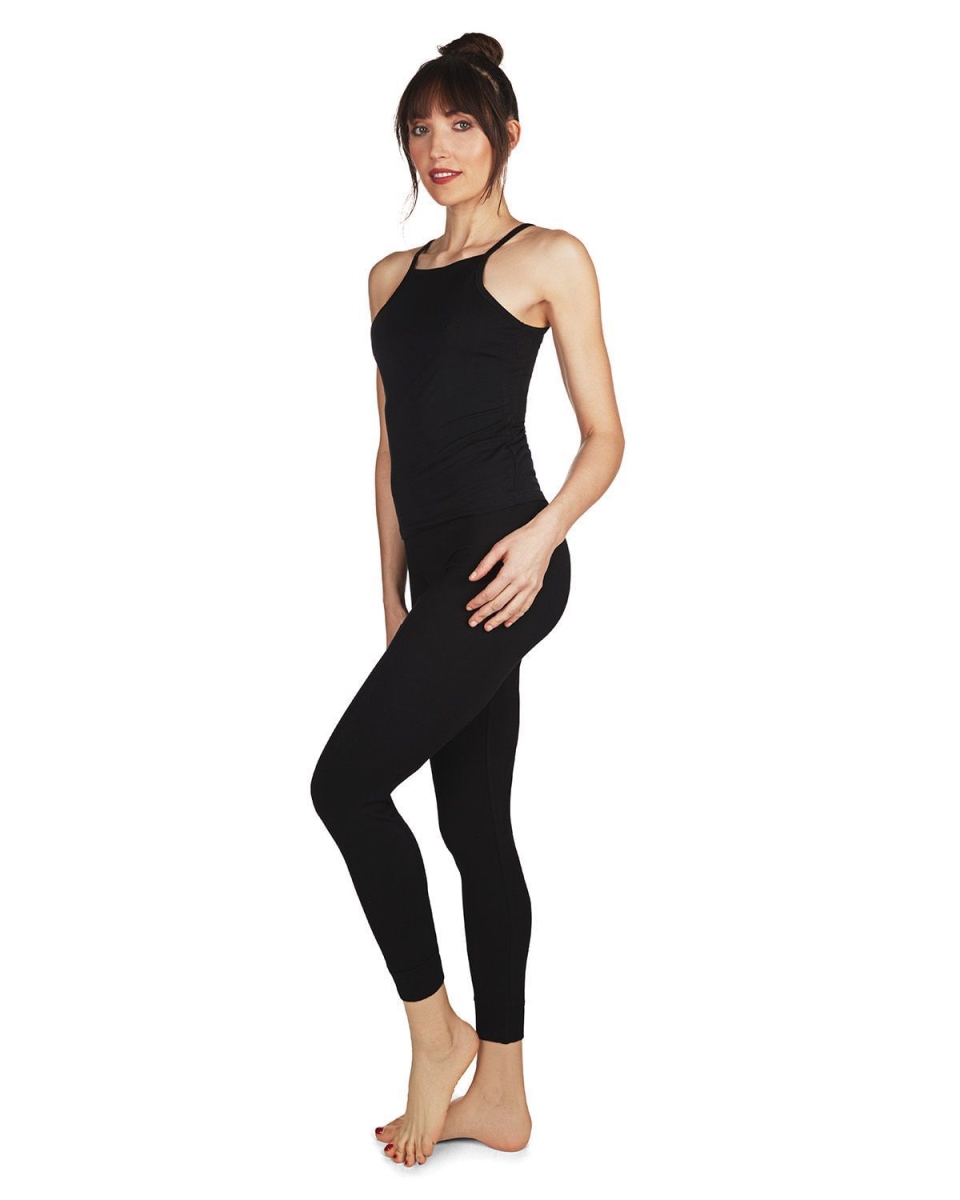 Picture of Memoi CCA06636-00001-XS Bamboo Moisture Wicking Tank Top for Womens&#44; Black - Extra Small
