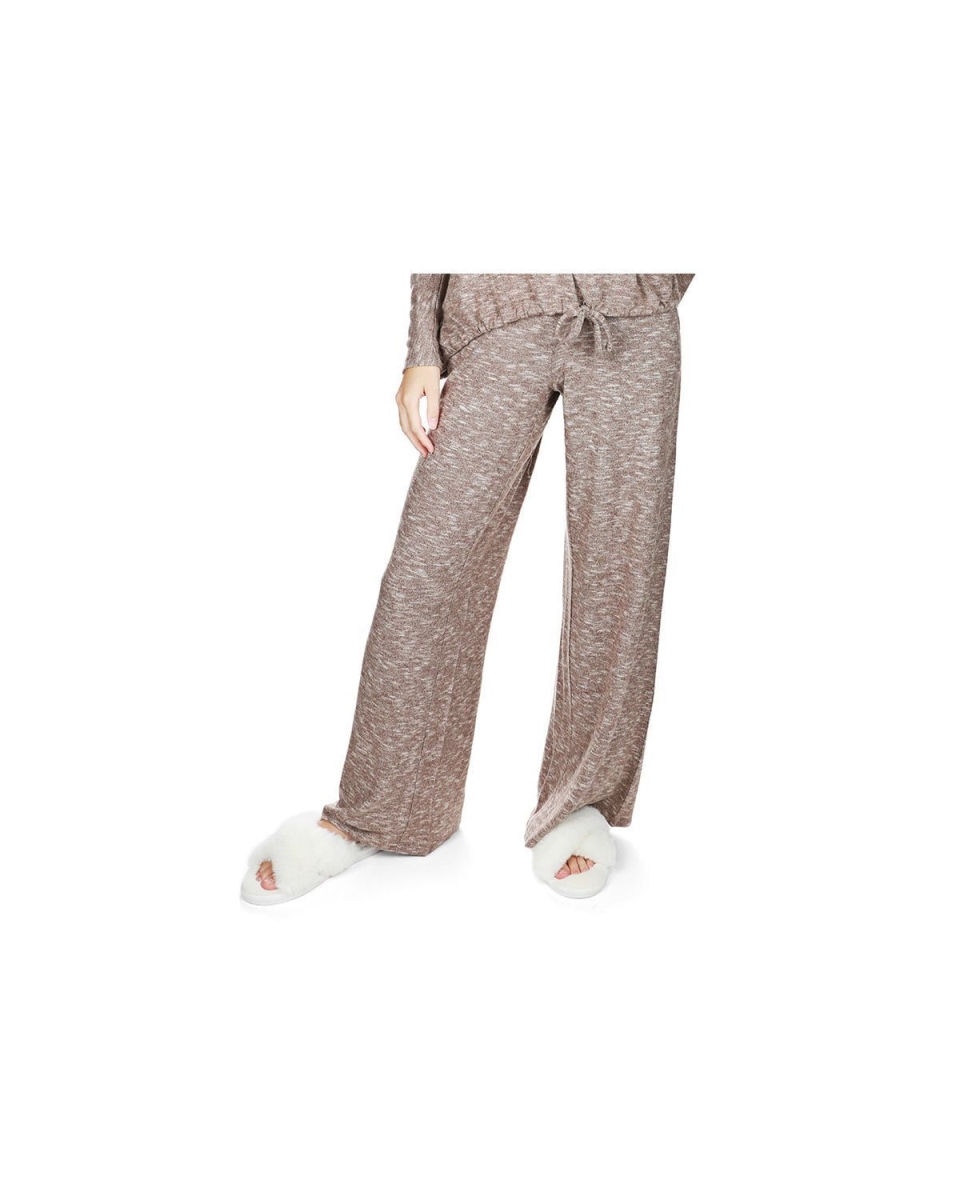 Picture of Memoi CLP06680-20050-M Hacci Wide Leg Lounge Pant for Womens, Pebble Brown - Medium