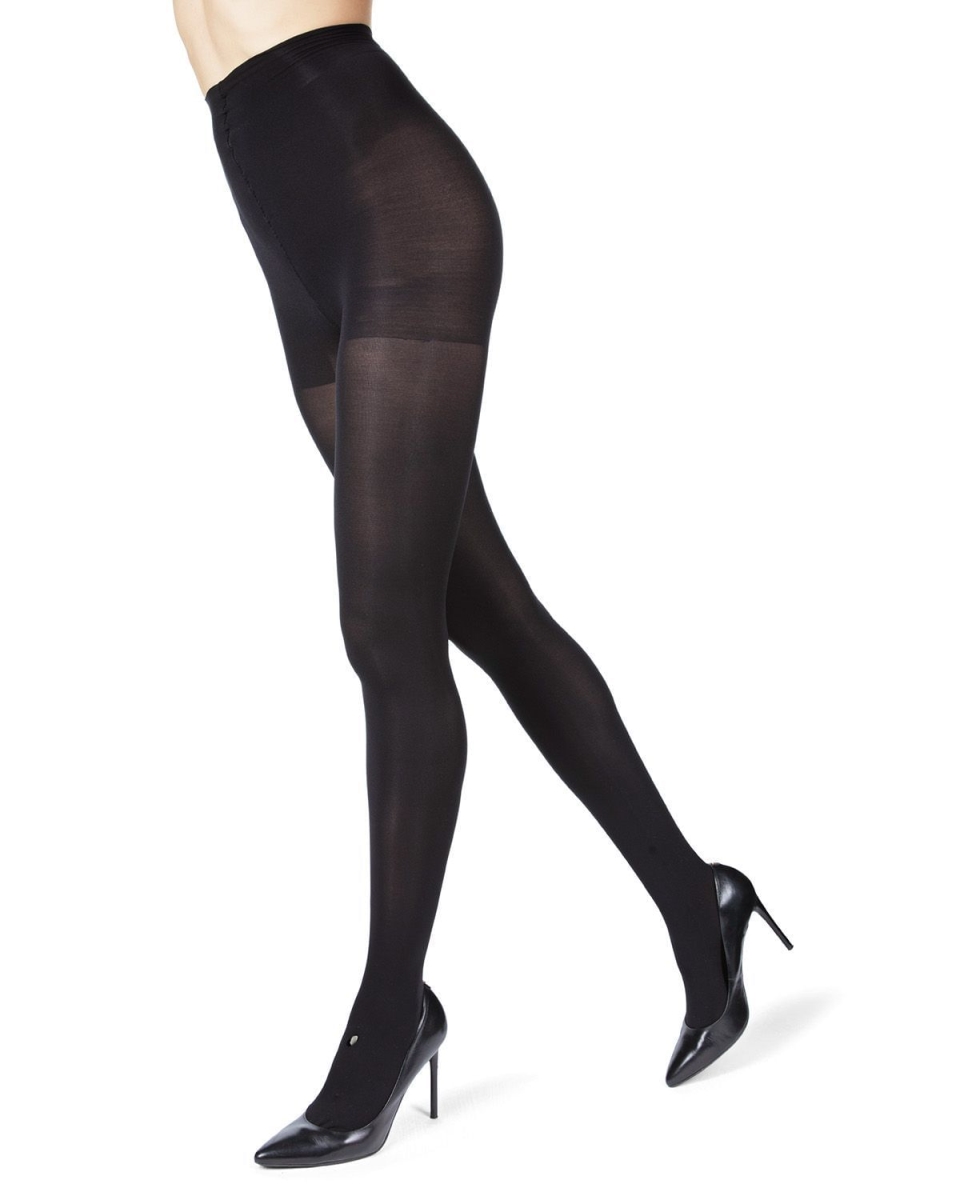 Velvet Touch Control Top Tights Black - Size Q1-2