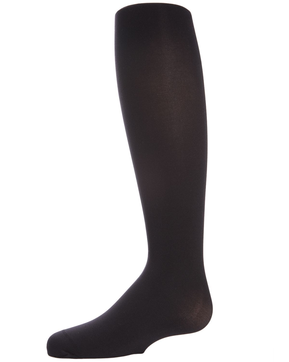 MK-213-00001-D Basic Complete Opaque Girls Tights, Black - Size D