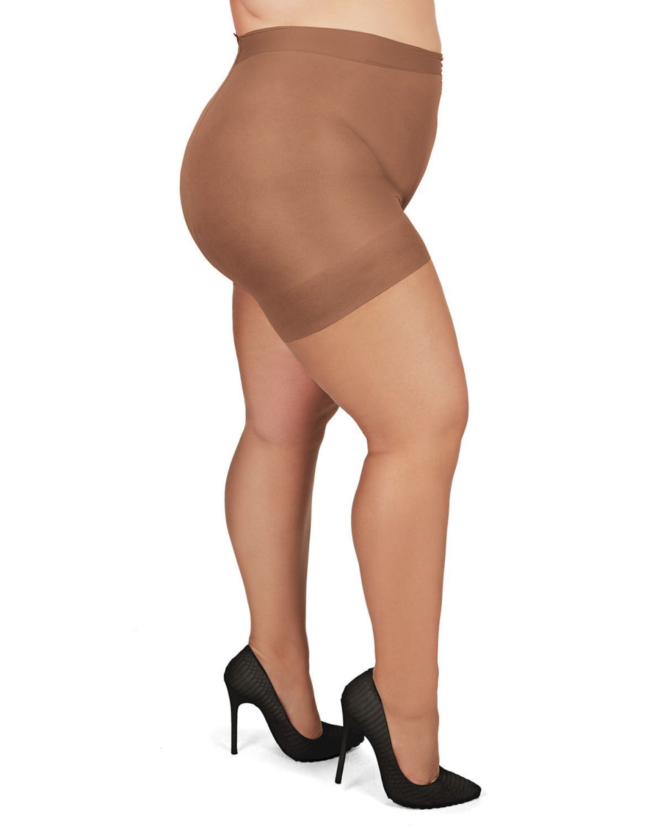 MM-2207-UTOPI-7X All Day Plus Size Curvy Sheer Control Top Pantyhose for Womens, Utopia - 7X