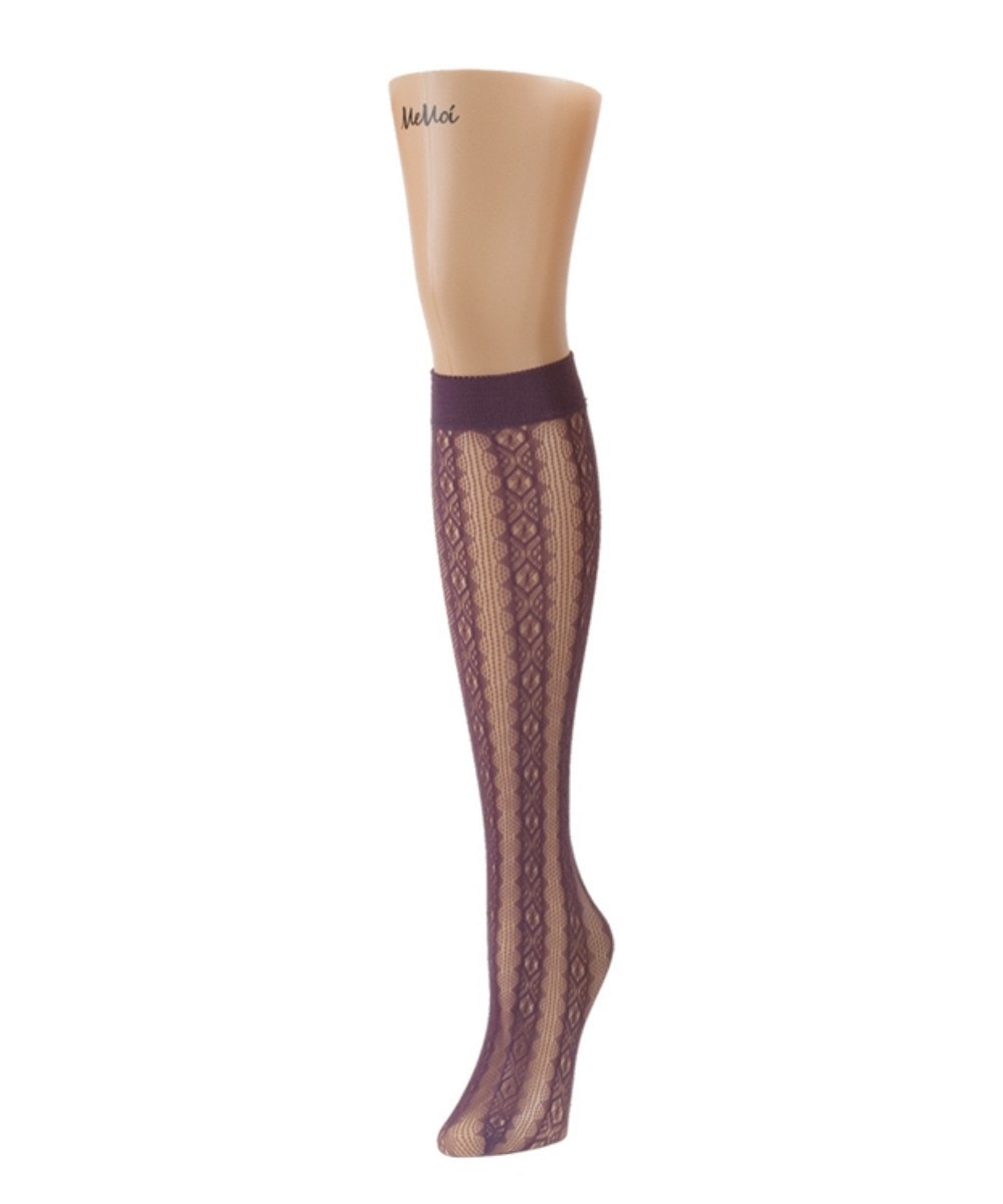 MS2-756-50000-OS Infinite X Knee High Sock for Womens, Grape Compote - One Size