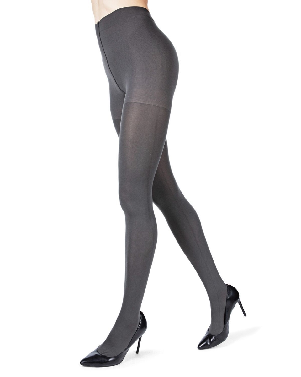 Completely Opaque Control Top Tights Gray - Size Q1-2