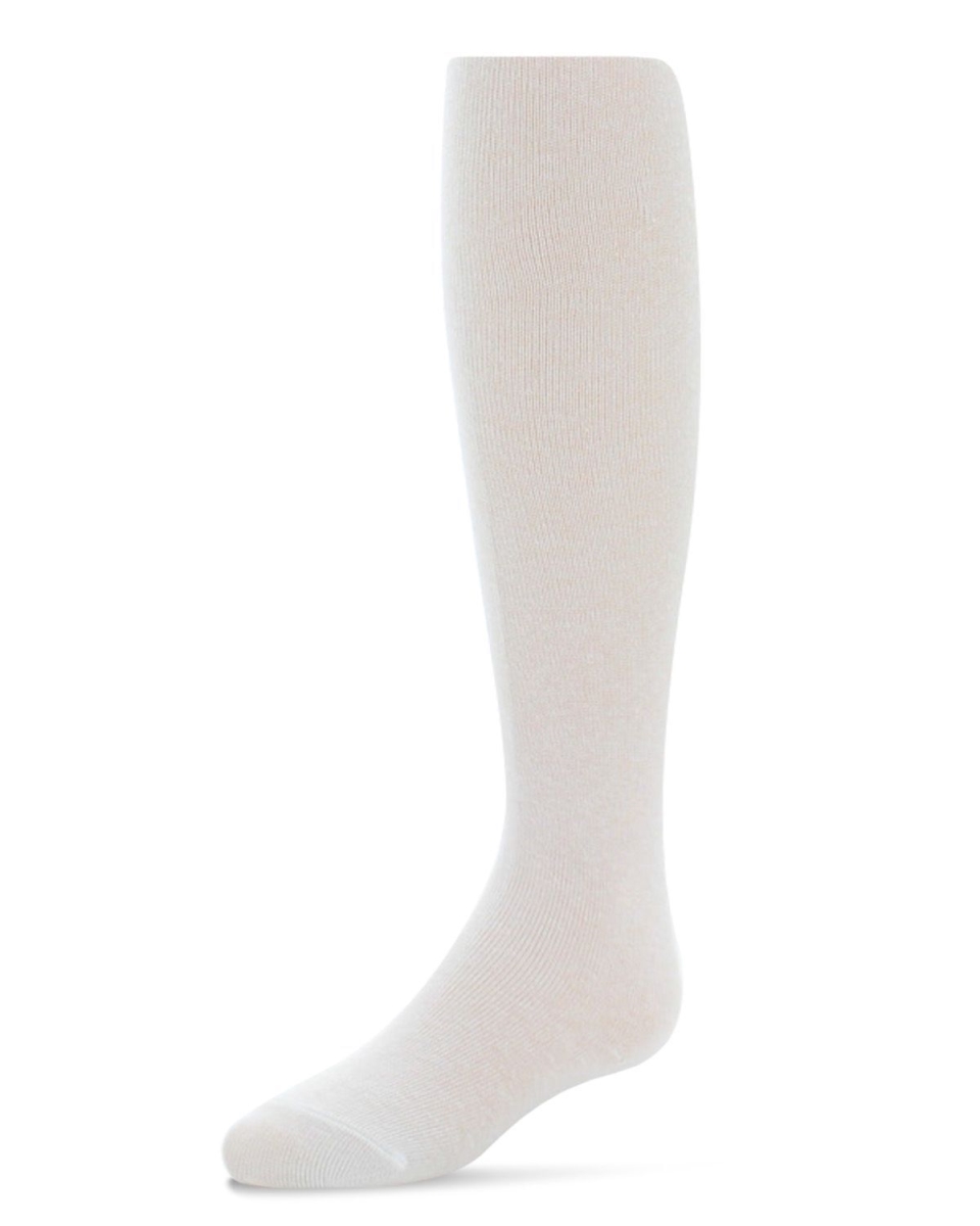 SP-3400-74005-10 Solid Cotton Girls Tights, Cream - Size 10