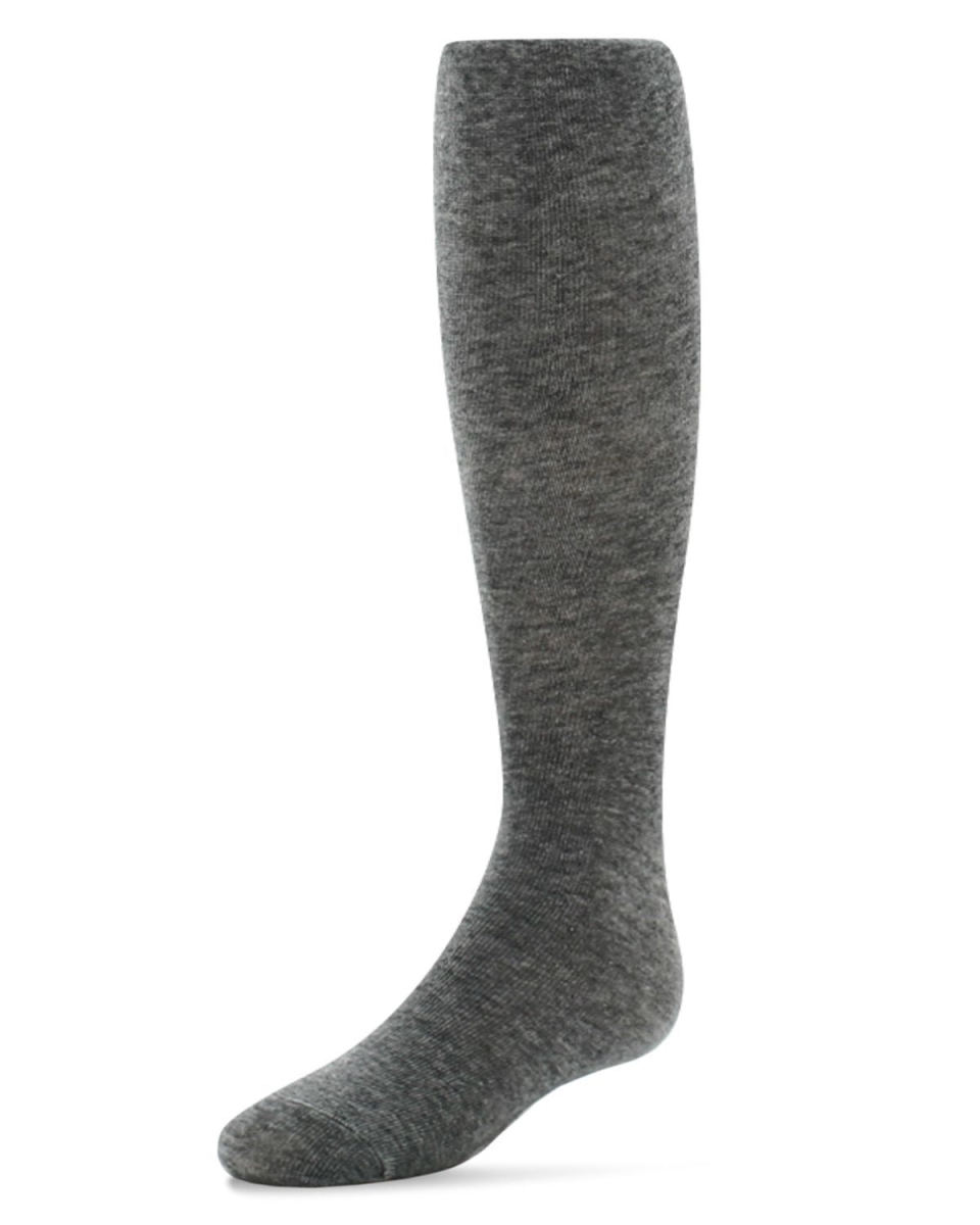Infant Solid Cotton Blend Basic Non-Binding Sweater Tights - Dark Gray Heather / 6-12