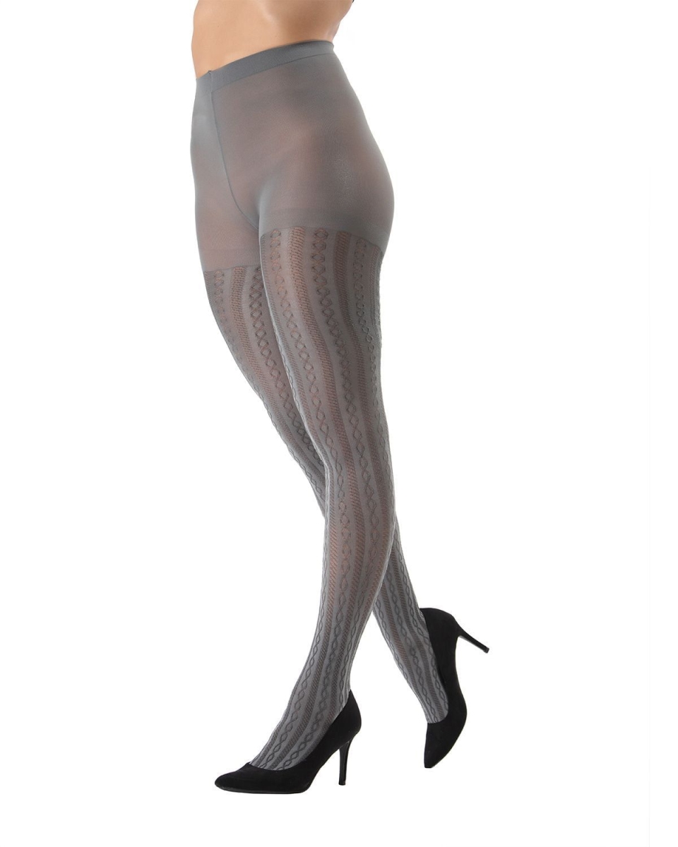 MF1-171-02106-Q1-2 Cable Link Tights for Womens, Gargoyle - Size Q1-2
