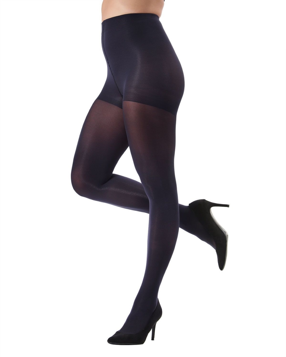Perfectly Opaque Control Top Tights Navy - Size Q1-2