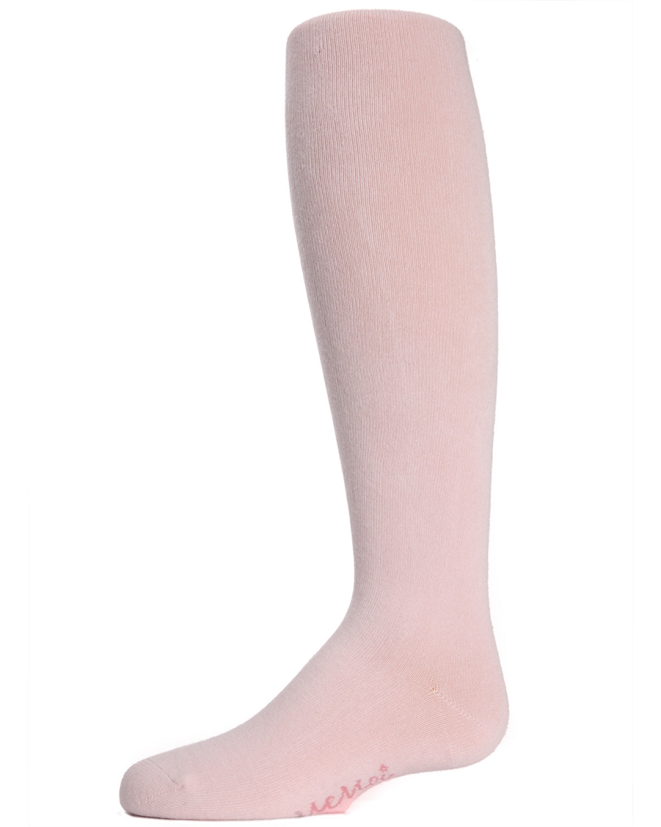 Baby and Toddler Girls Opaque Cotton-Rich Mini-Ribbed Sweater Tights - Light Pink / 0-6