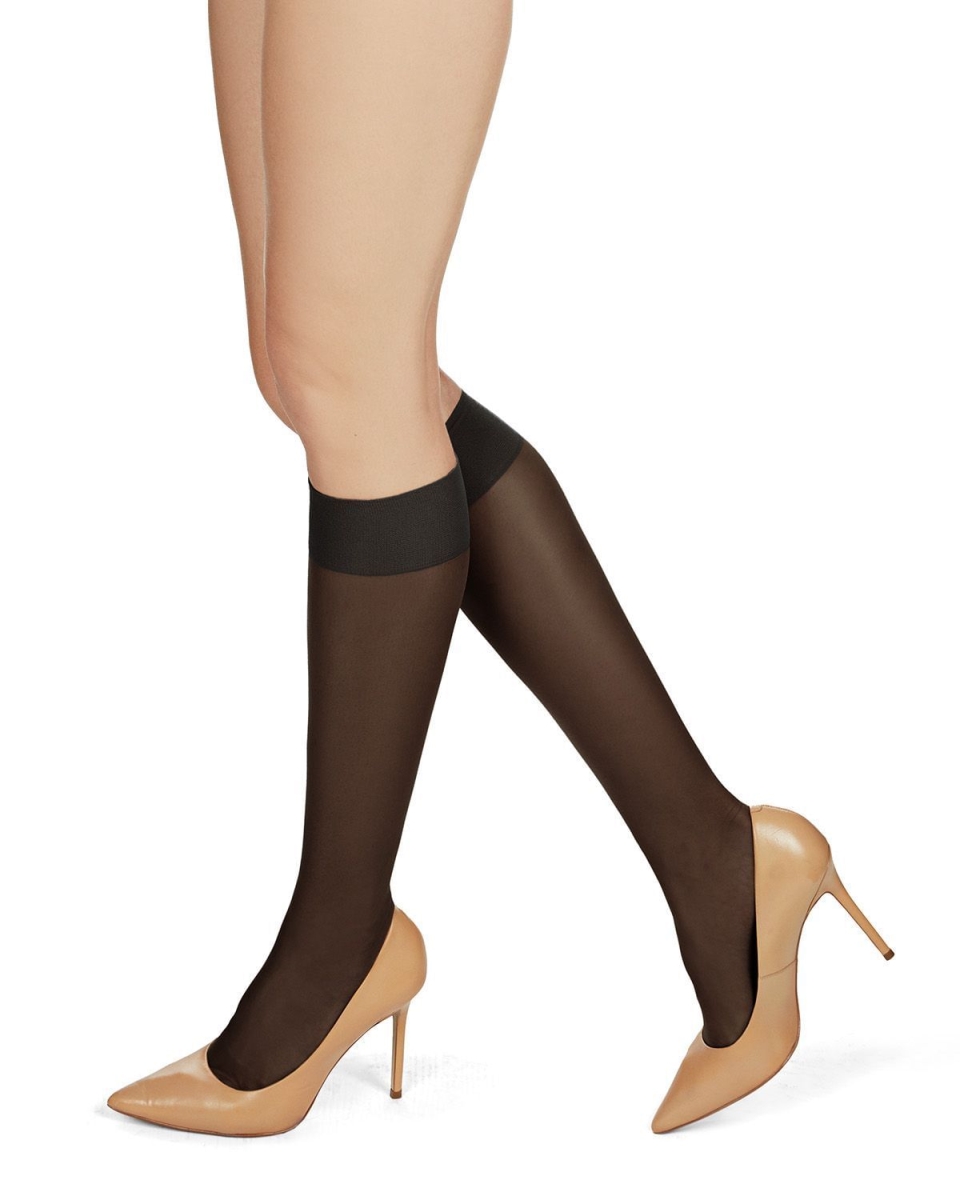 MS-735-00001-OS Support Mate 60 Denier Knee High Socks for Womens, Black - One Size