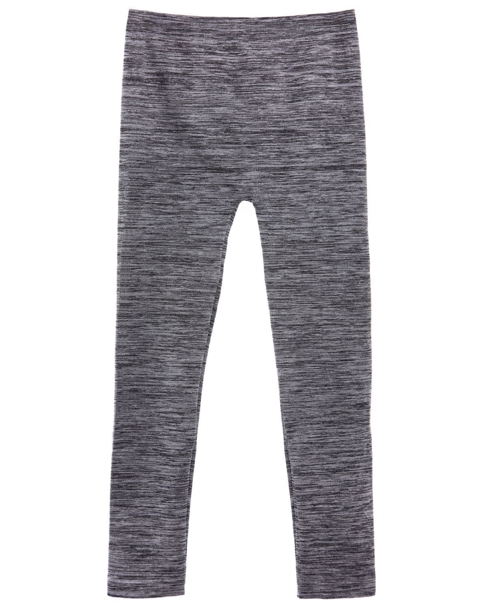 MKB-003-00001-4-6 Spacedye Seamless Girls Leggings, Black - Size 4-6