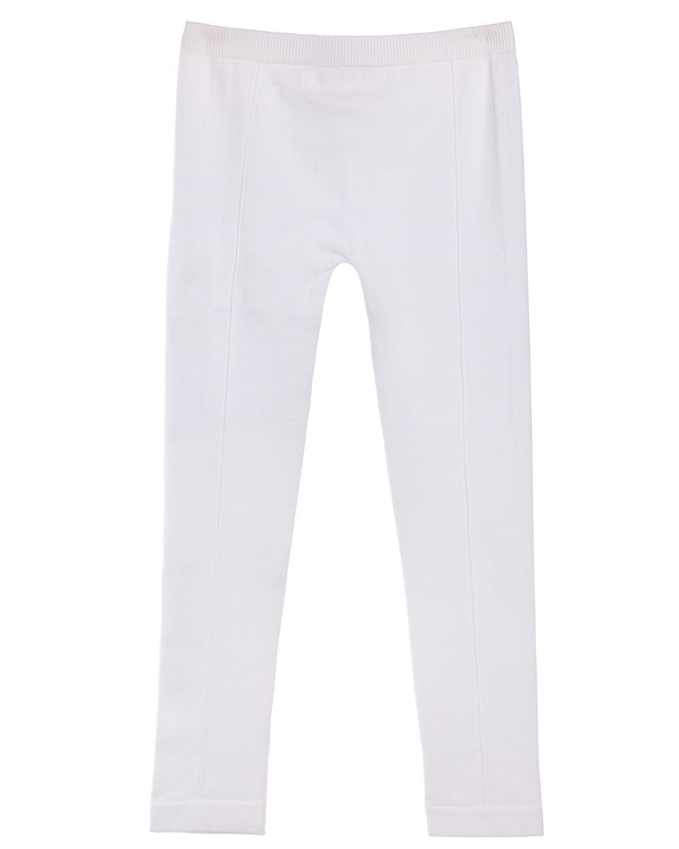 MKB-004-10103-2-4 Girls Front Seam Leggings, White - Size 2-4