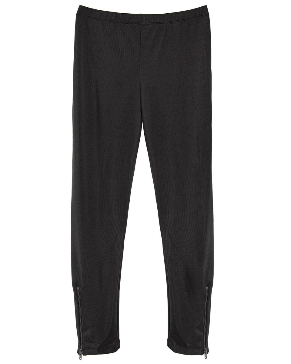 Girls Ankle Zip Leggings Black - Size 2-4