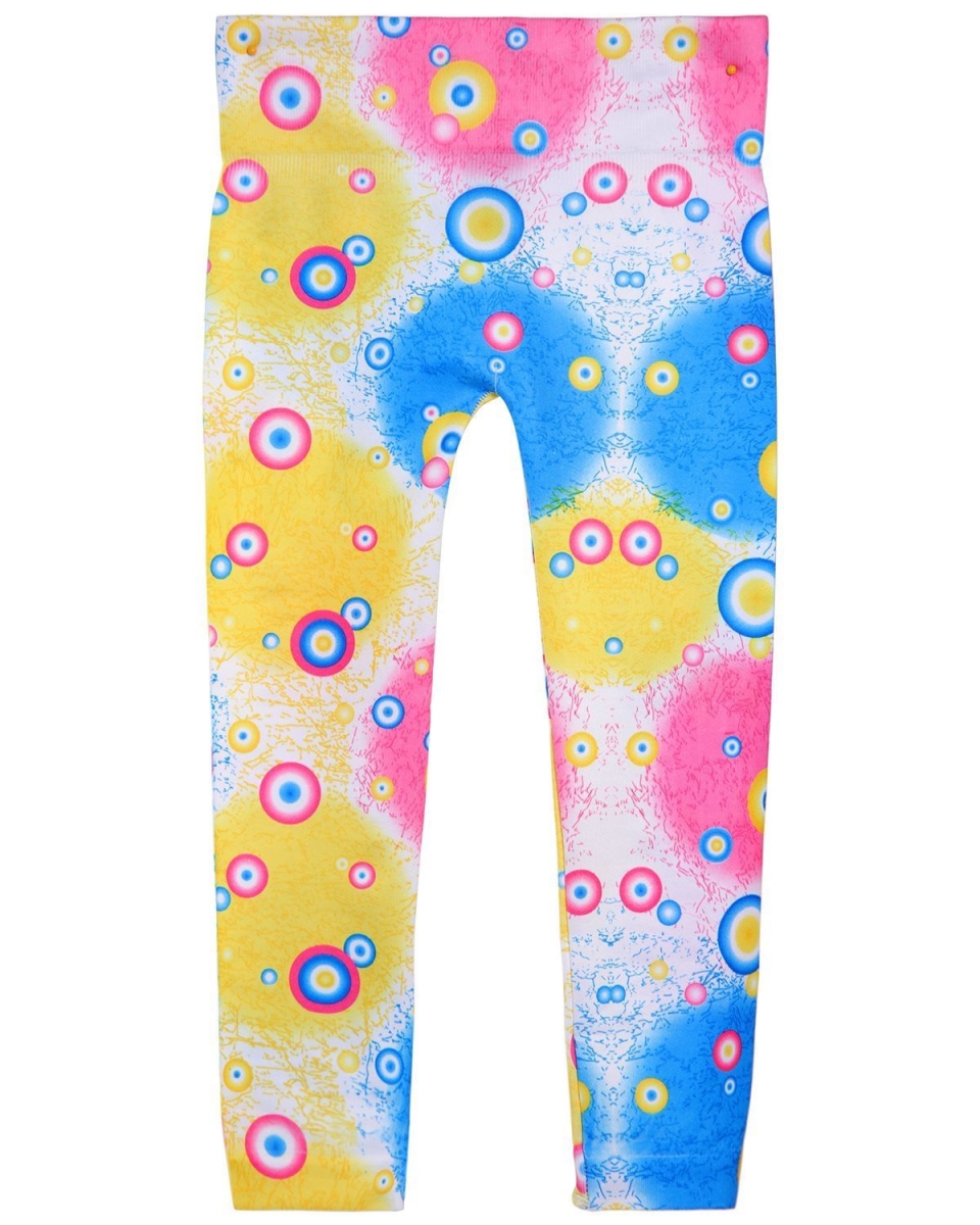 MGS4-002-96088-7-10 Funky Retro Seamless Girls Leggings, Multicolor - Size 7-10