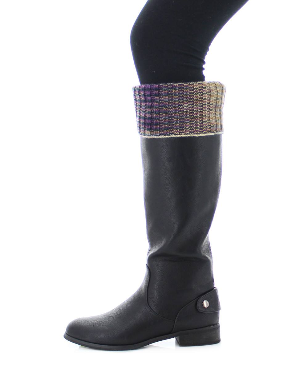 Picture of Memoi MF5-543-54008-OS Zag Dye Boot Topper for Womens&#44; Purple - One Size