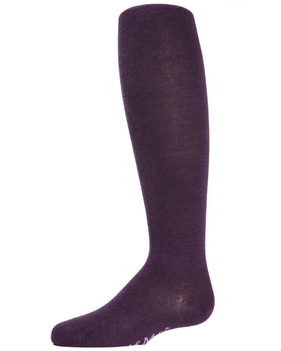 Girls Cotton Sweater Tights Plum Heather - Size 10