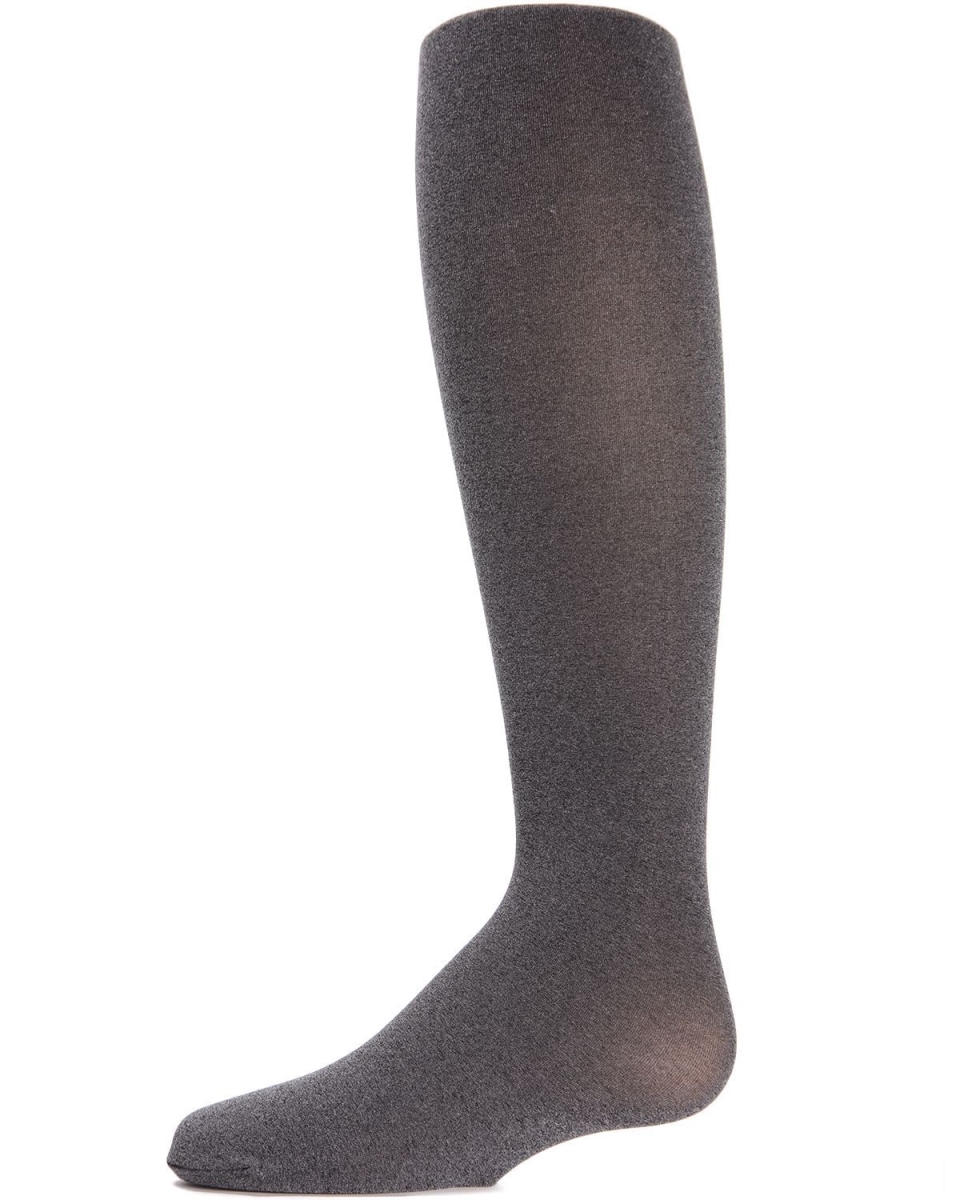 MK-054-02004-2-4 Heavenly Heather Girls Opaque Tights, Gray - Size 2-4 -  Memoi