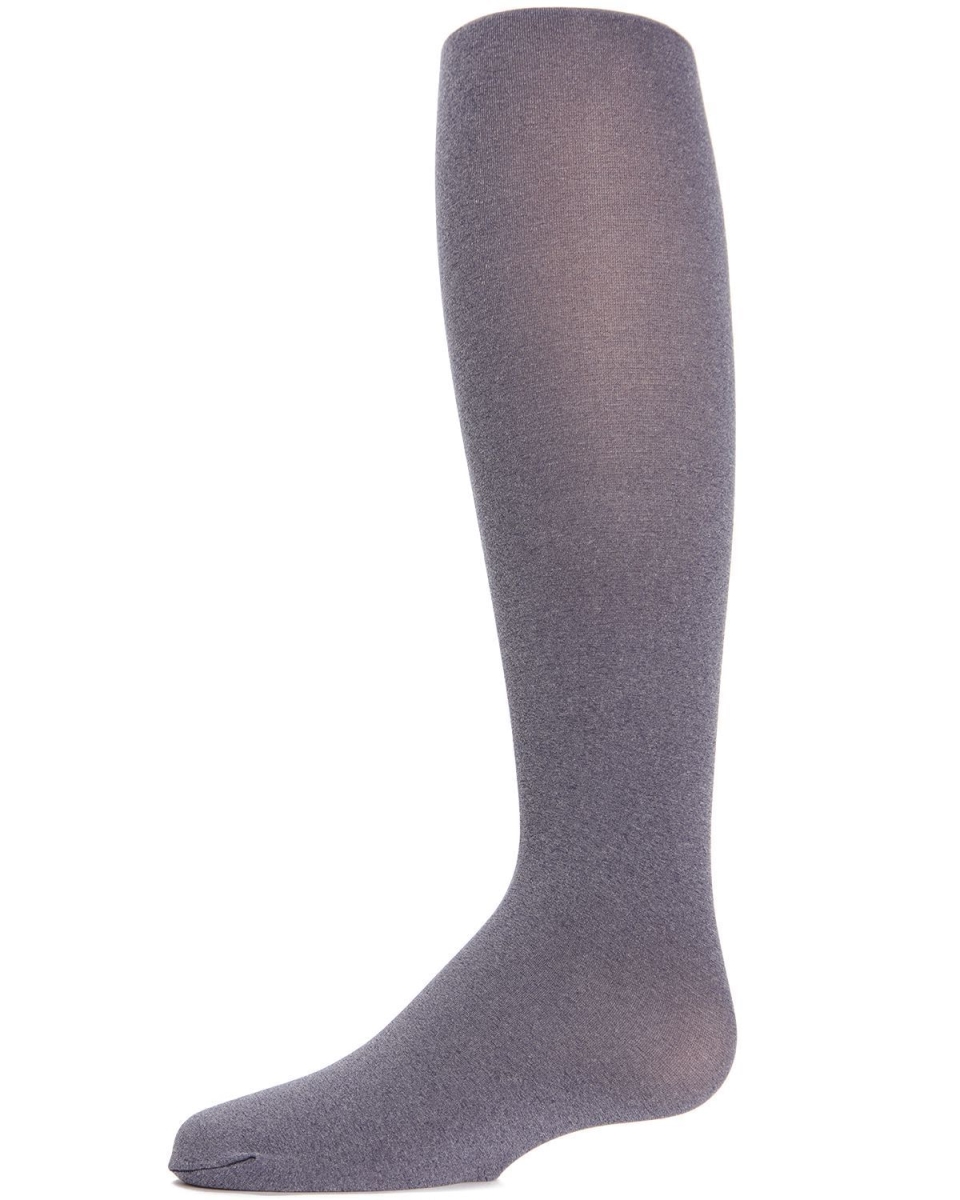 MK-054-40120-2-4 Heavenly Heather Girls Opaque Tights, Navy - Size 2-4 -  Memoi