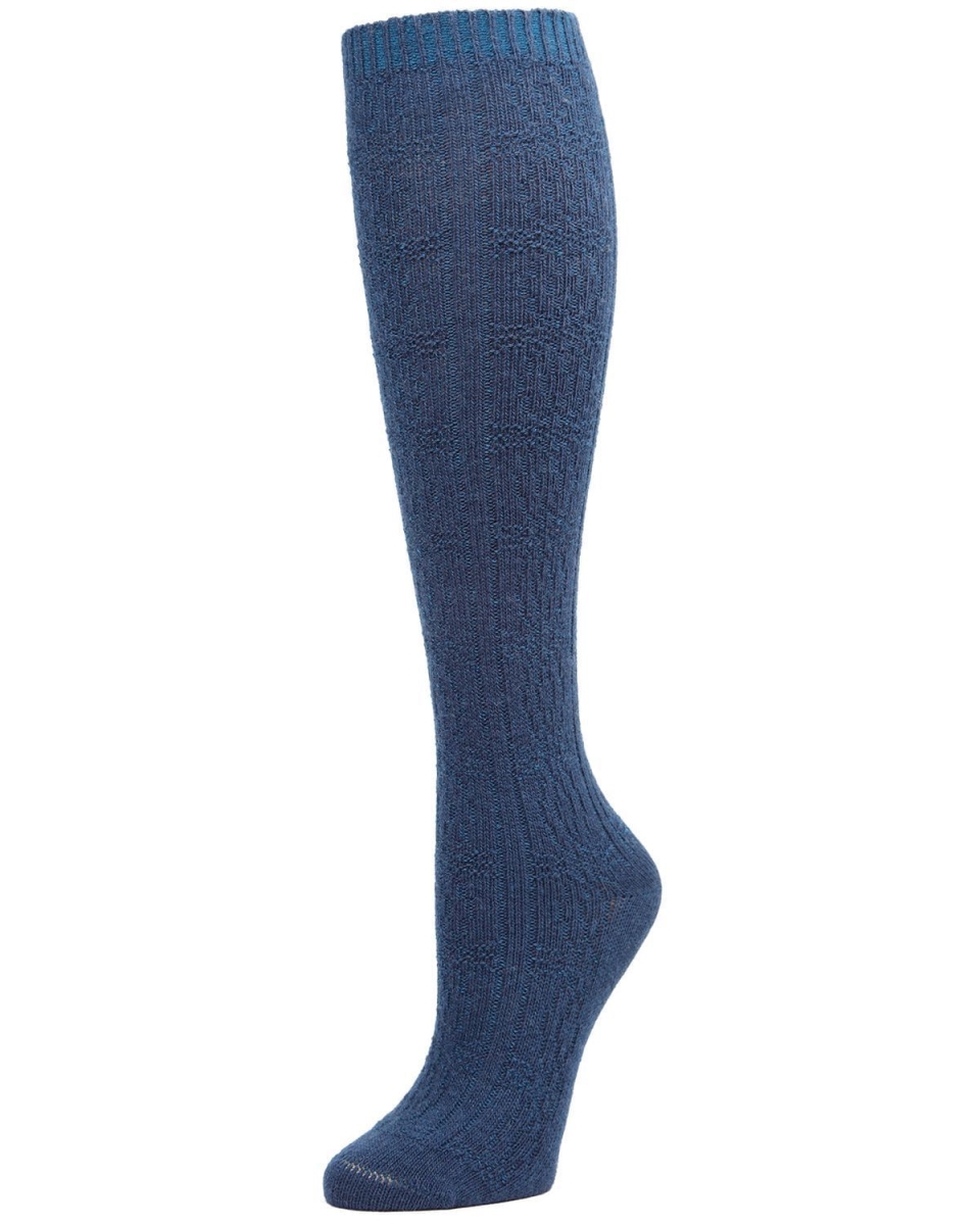 Circle Regal Cashmere Blend Knee Socks for Womens - Blue Spruce - Size 9-11