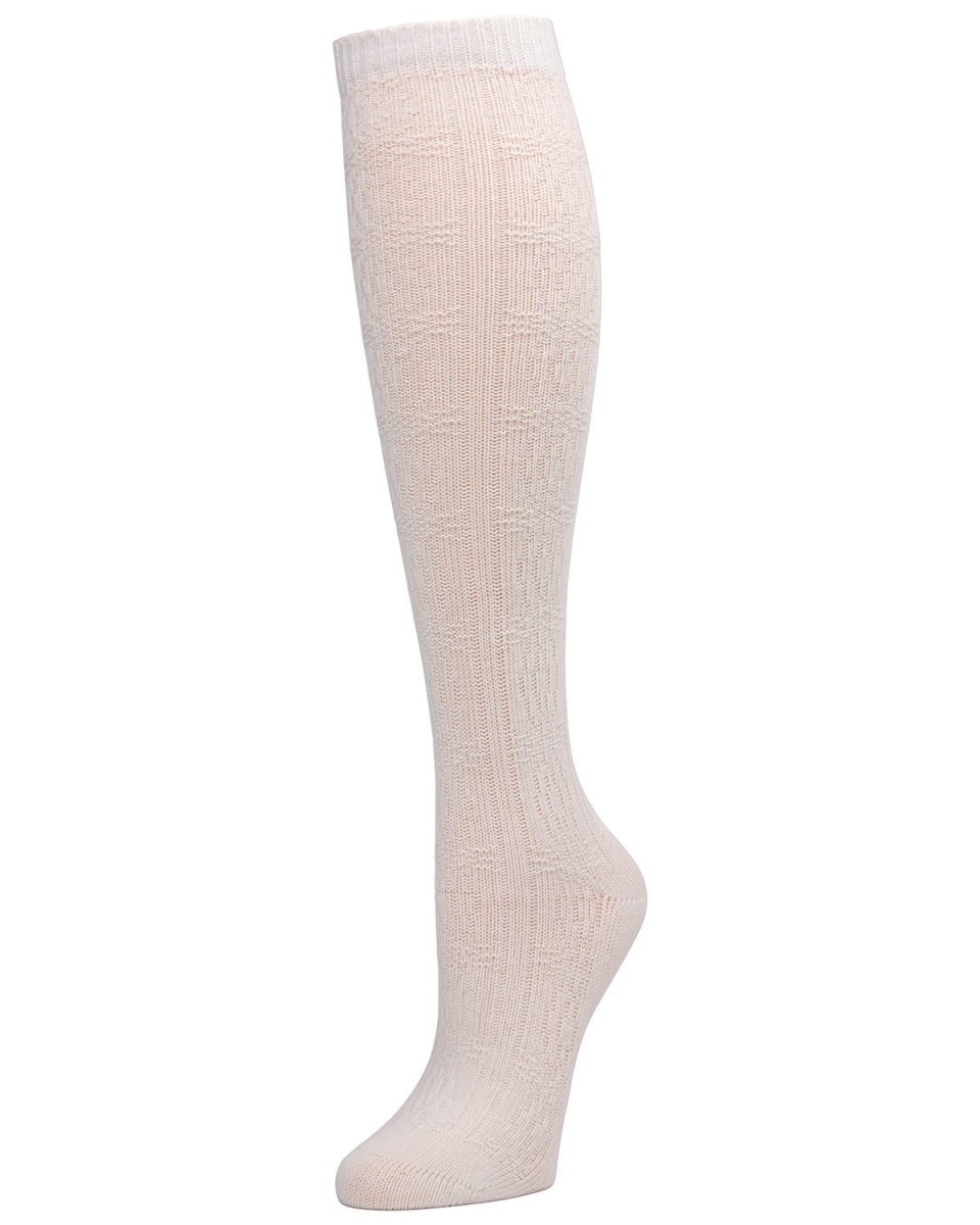 Circle Regal Cashmere Blend Knee Socks for Womens - Winter White - Size 9-11