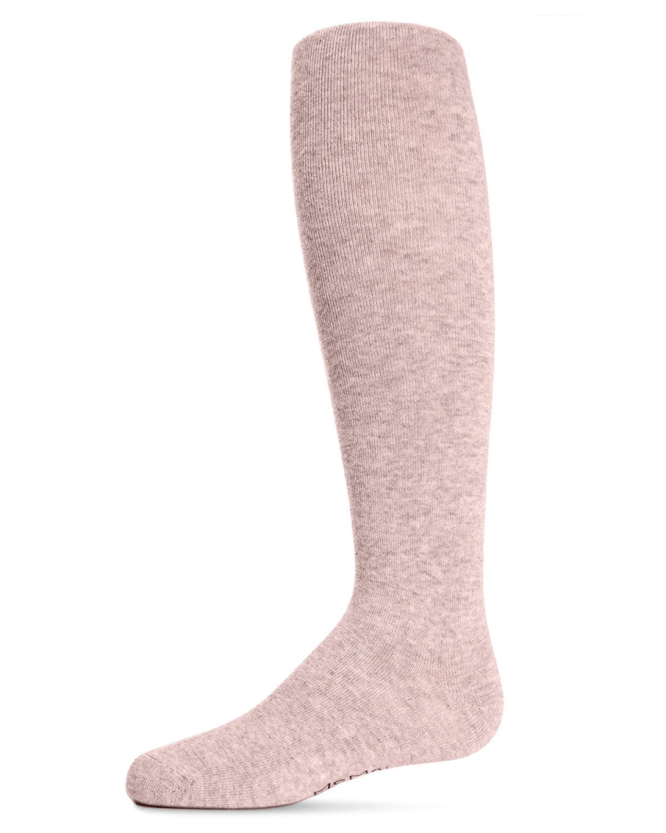 Baby and Toddler Girls Opaque Cotton-Rich Mini-Ribbed Sweater Tights - Blush / 12-18
