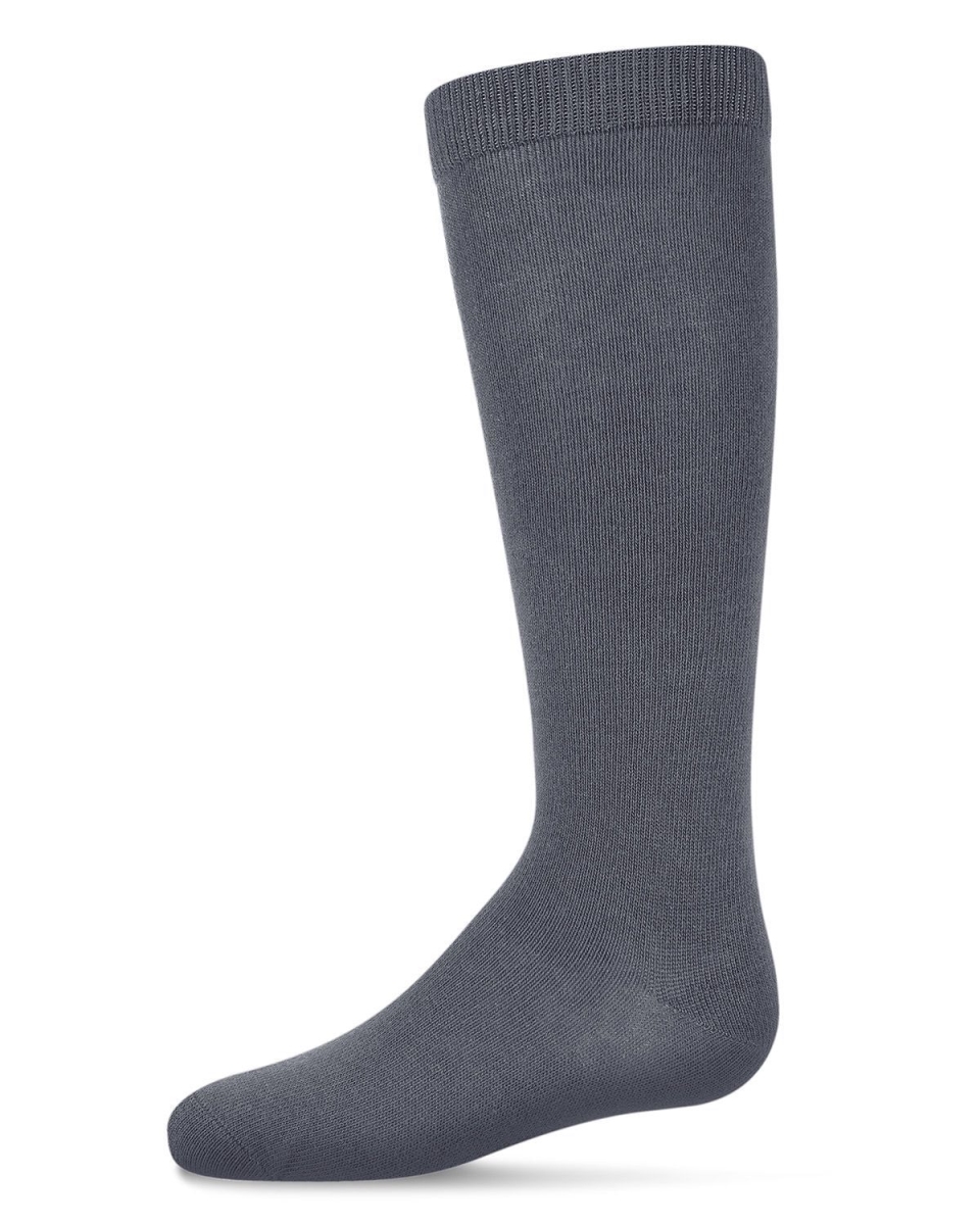 MK-5056-02050-10 Unisex Basics Knee High Socks, Slate - Size 10 -  Memoi