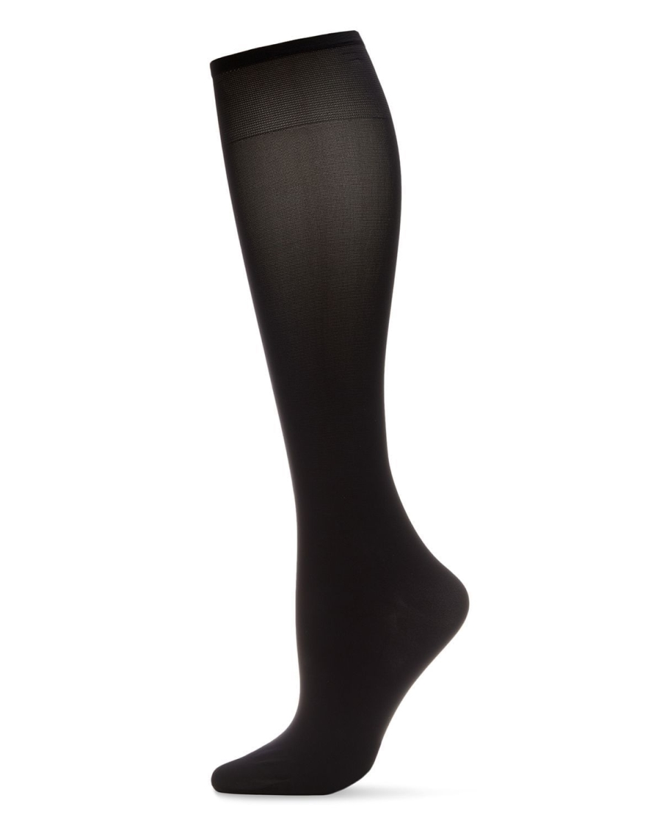 Women's Levante Plus Size Opaque Knee Highs - Nero / 9-11