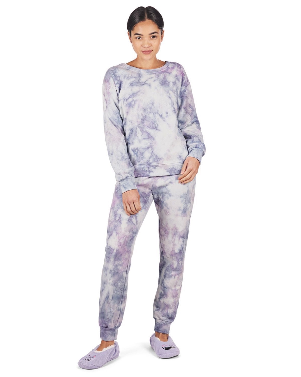 Tie Dye French Terry Cotton Blend Jogger Set, Indigo - Extra Large - 2 Piece