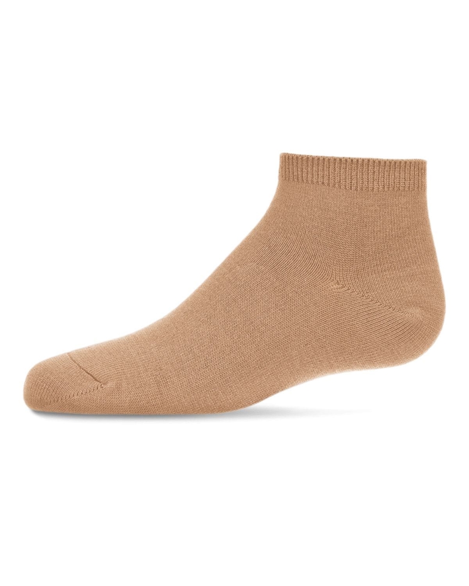 MK-6066-24601-0 Infant Basic Soft Bamboo-Blend Unisex Anklet Socks, Camel - Size 0