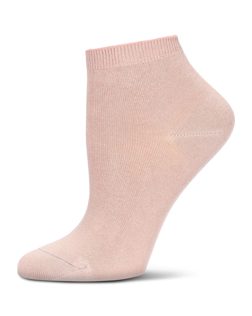 MK-6066-68400-000 Infant Basic Soft Bamboo-Blend Unisex Anklet Socks, Blush - Size 000