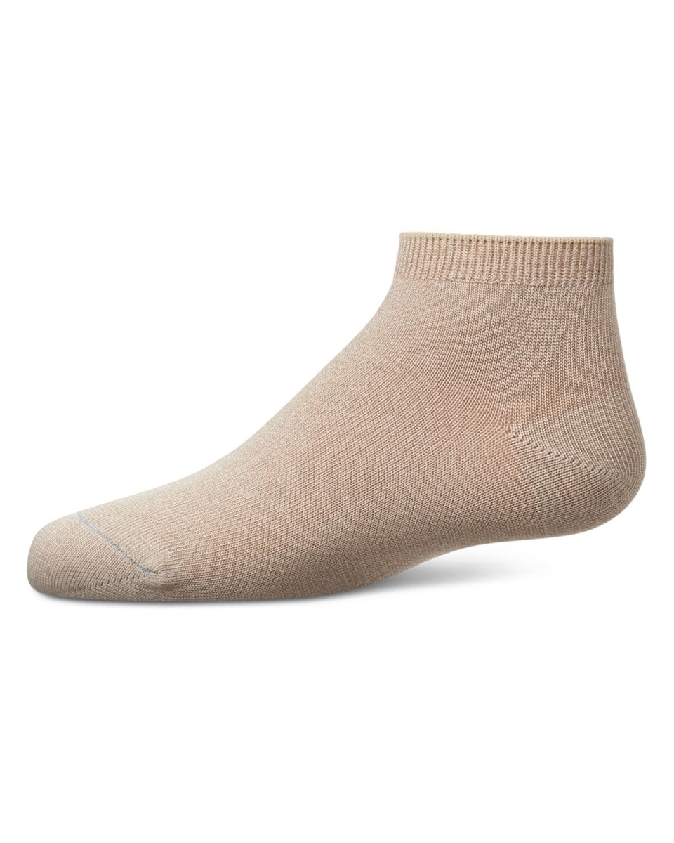 MK-6066-20007-0 Infant Basic Soft Bamboo-Blend Unisex Anklet Socks, Humus - Size 0