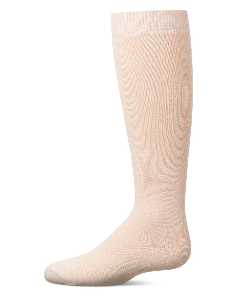 MK-6266-65000-10 Kids Basic Soft Rayon From Bamboo Knee High Socks, Peachy Pink - Size 10