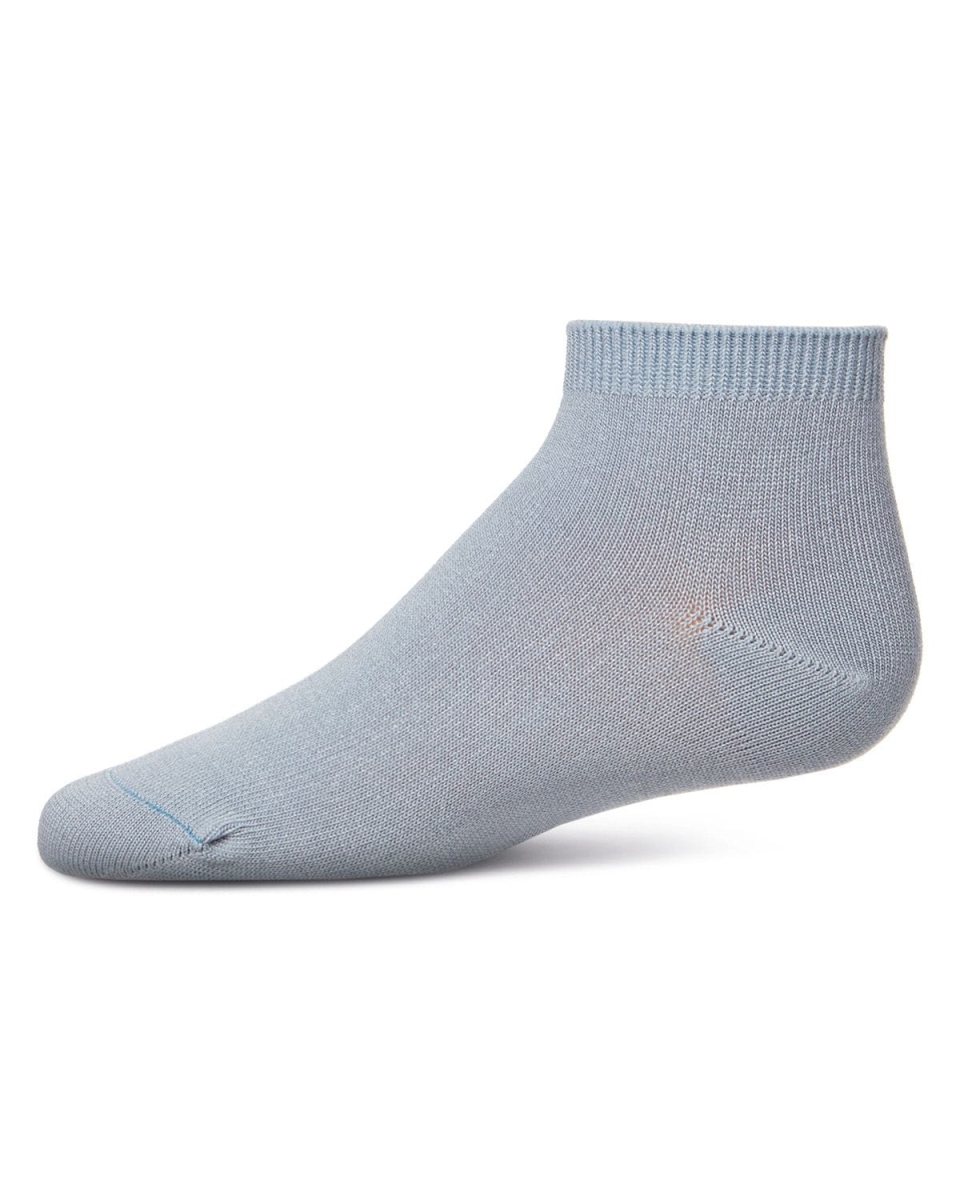 MK-6066-46019-00 Infant Basic Soft Bamboo-Blend Unisex Anklet Socks, Storm Blue - Size 00