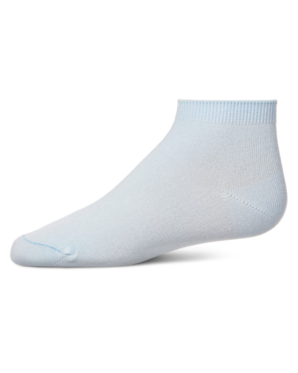 MK-6066-45002-00 Infant Basic Soft Bamboo-Blend Unisex Anklet Socks, Baby Blue - Size 00