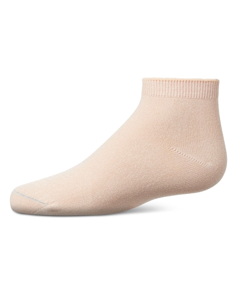 MK-6066-65000-6 Kids Basic Soft Rayon From Bamboo Anklet Socks, Peachy Pink - Size 6