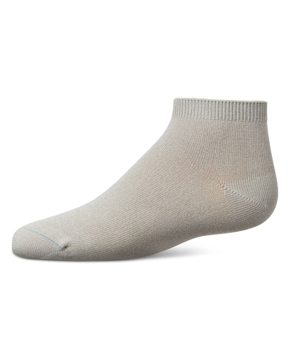 MK-6066-96039-0 Infant Basic Soft Bamboo-Blend Unisex Anklet Socks, Stone - Size 0
