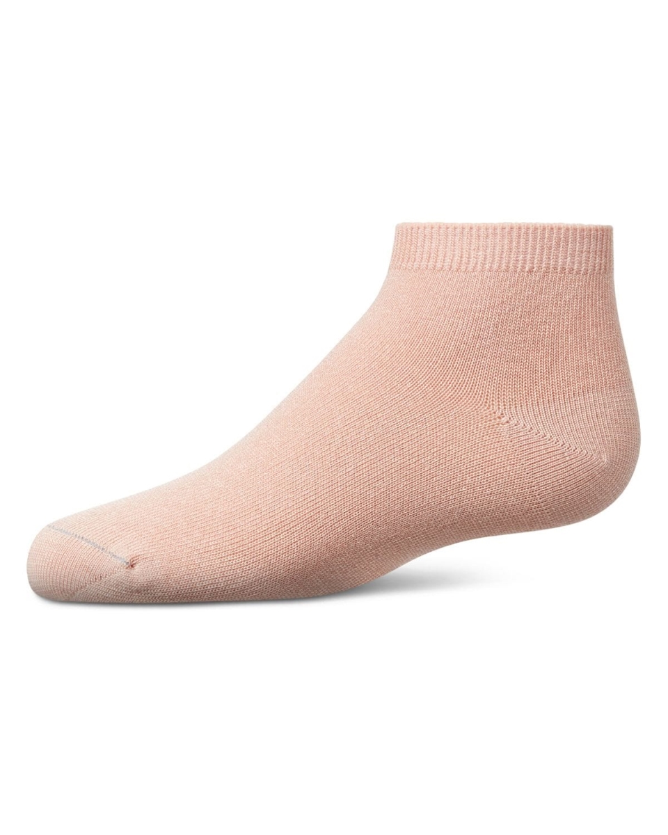 MK-6066-67030-0 Infant Basic Soft Bamboo-Blend Unisex Anklet Socks, Rose - Size 0