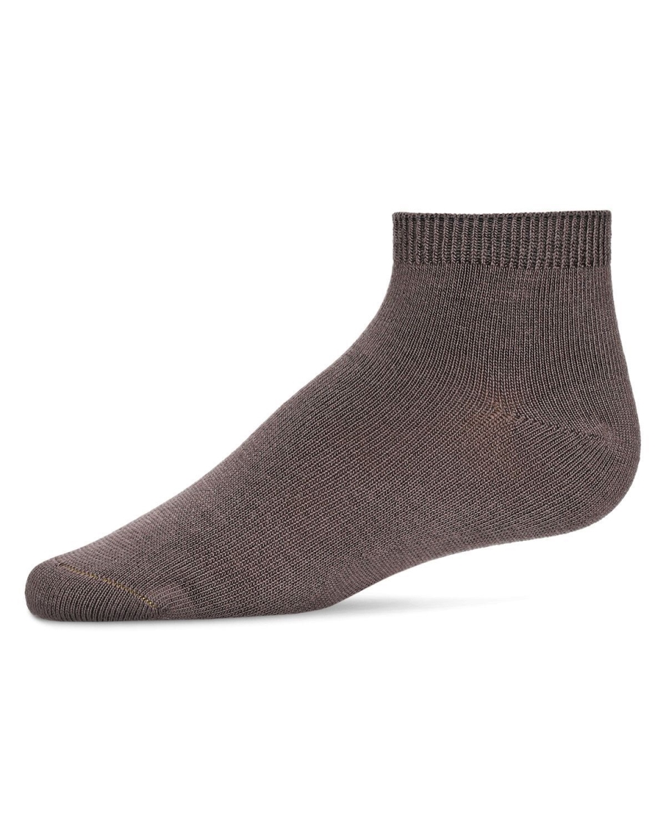 MK-6066-03020-2 Infant Basic Soft Bamboo-Blend Unisex Anklet Socks, Clay - Size 2