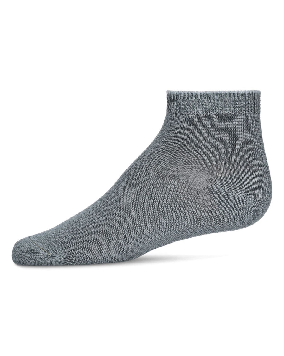 MK-6066-43002-0 Infant Basic Soft Bamboo-Blend Unisex Anklet Socks, Blue Fog - Size 0