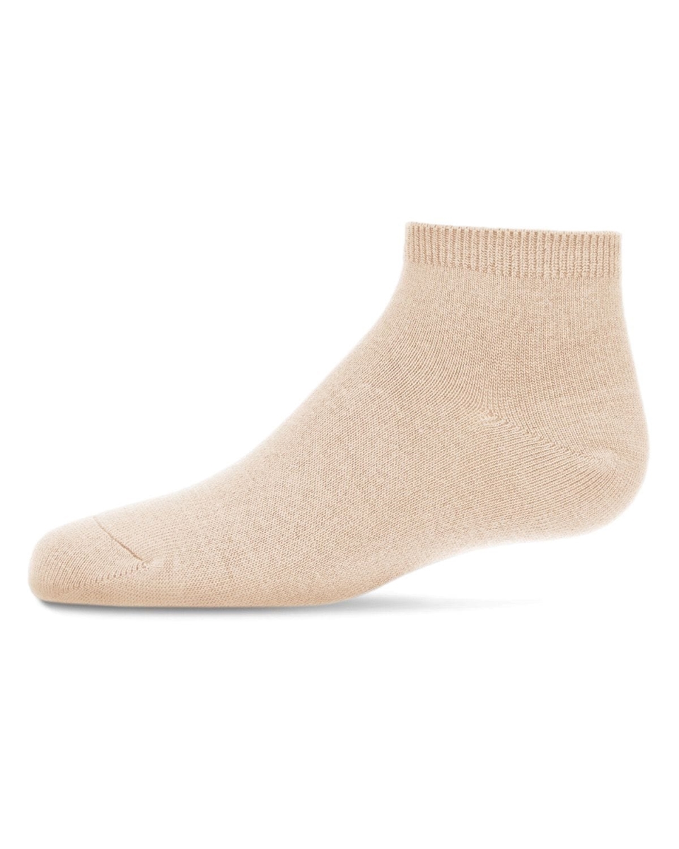 MK-6066-27021-2 Infant Basic Soft Bamboo-Blend Unisex Anklet Socks, Oatmeal - Size 2