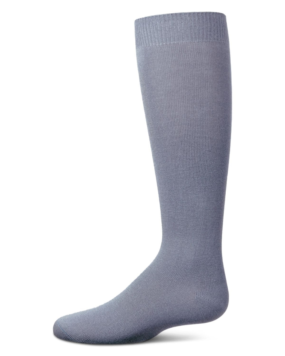 MK-6266-40003-12 Kids Basic Soft Rayon From Bamboo Knee High Socks, Smoky Blue - Size 12