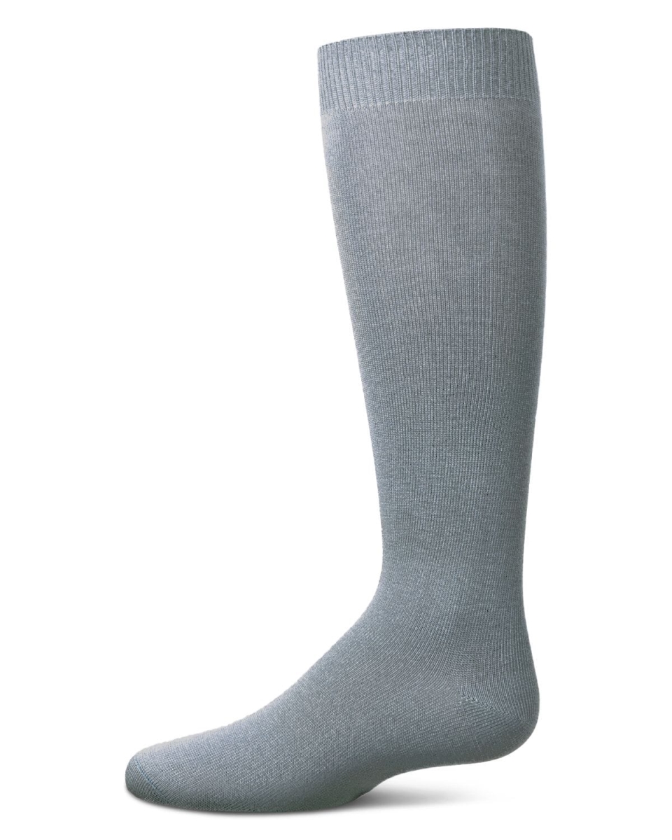 MK-6266-43002-6 Kids Basic Soft Rayon From Bamboo Crew Height Socks, Blue Fog - Size 6